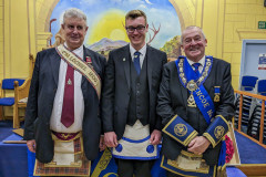 Candidate with grandfather and master